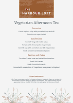 Vegetarian Afternoon Tea Menu